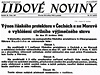 Titulní strana druhého vydání poledních Lidových novin z 28. kvtna 1942.