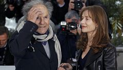 Jean-Louis Trintignant a Isabelle Huppertová pedstavili v Cannes film Amour