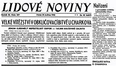 Titulní strana odpoledních Lidových novin z 29. kv�tna 1942.