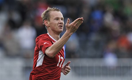 Kvalifikace na mistrovství Evropy fotbalist do 21 let R - erná Hora. Autor obou eských gól Jan Chramosta