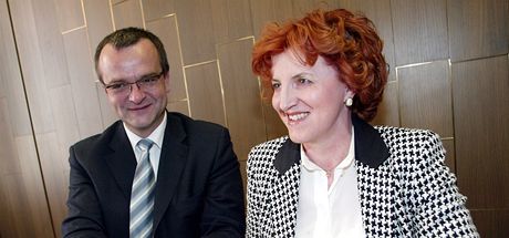 Miroslav Kalousek a Vlasta Parkanová na snímku z roku 2004.