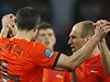 Robin Van Persie (vlevo) a Arjen Robben