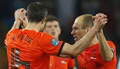 Robin Van Persie (vlevo) a Arjen Robben