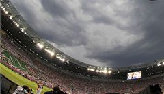 Stadion ve Vratislavi p�ed zápasem �esko - Polsko