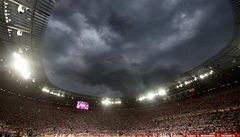 Stadion ve Vratislavi p�ed zápasem �esko - Polsko
