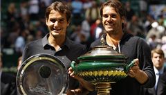 Federer a Haas po finále v Halle.