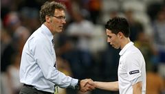 Samir Nasri (vpravo) a trenér Laurent Blanc