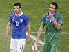 Gianluigi Buffon (vpravo) a Antonio Di Natale 