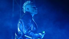 Zpvák skupiny The Prodigy na festivalu Rock For People 2012.