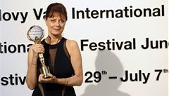 Hereka Susan Sarandon získala na mezinárodním filmovém festivalu v Karlových Varech Kiálový glóbus za mimoádný umlecký pínos svtové kinematografii.