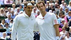 Andy Murray (vpravo) a Roger Federer