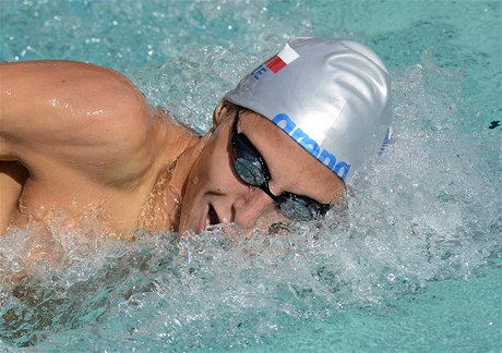 Talentovaný český plavec Jan Micka