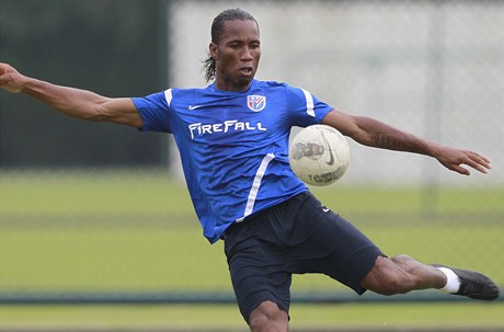 Fotbalista Didier Drogba v anghajském klubu en-chua