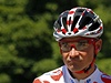 Francouzský cyklista Thomas Voeckler v puntíkatém dresu pro nejlepího vrchae Tour de France