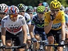 Britský lídr Tour de France Bradley Wiggins (vpravo) a jeho týmový kolega Edvald Boasson Hagen 