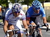 Francouzský cyklista Pierrick Fédrigo a Amerian Christian Van de Velde