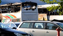 Autobus po explozi