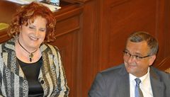 Vlasta Parkanová a Miroslav Kalousek při jednání o vydání exministryně