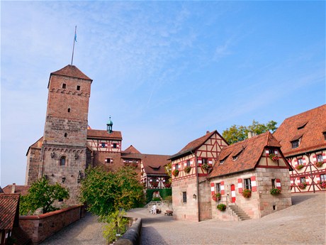 Monumentální hrad Kaiserburg. 