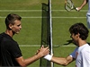 Tomá Berdych a Roger Federer