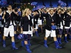 Zahájení olympiády (eská výprava s vlajkonoem Petrem Koukalem)