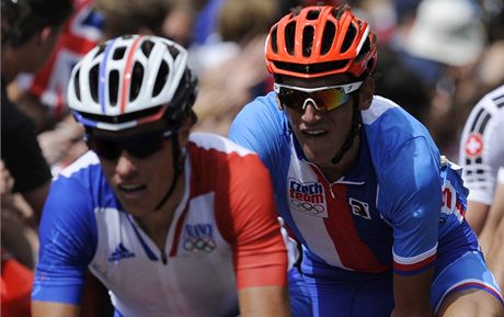 Letní olympijské hry Londýn 2012, Roman Kreuziger (vpravo) na silniním závod cyklist