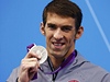 Michael Phelps se stíbrnou medailí