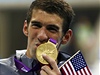 Michael Phelps se zlatou medailí