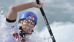 Kajakáka tpánka Hilgertová pi olympijské kvalifikaci na kanálu v Lee Valley