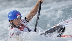 Kajakáka tpánka Hilgertová pi olympijské kvalifikaci na kanálu v Lee Valley