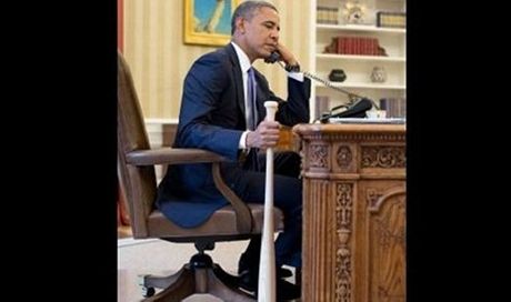 Obama s pálkou v ruce namíchl Turky.