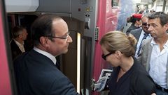 Doprovázela ho i jeho partnerka Valérie Trierweilerová.