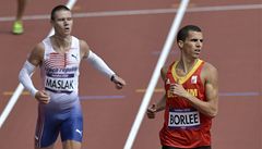 Pavel Maslák (vlevo) a Belgi�an Jonathan Borlee