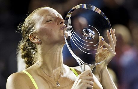 Petra Kvitová slaví titul na turnaji v Montralu