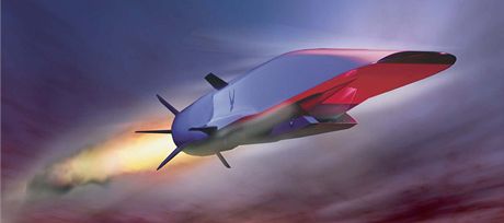 Superrychlý experimentální bezpilotní letoun X-51A Waverider (grafika)