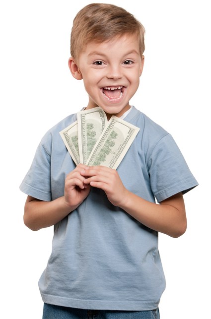 Dítě a peníze - ilustrační foto