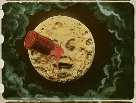 První sci-fi snímek v djinách filmu - krátký film Cesta na Msíc Géorgese Méliese z roku 1902