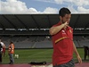 Fotbalista Eden Hazard na tréninku belgické reprezentace