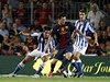 Hvzda Barcelony Lionel Messi v obleení fotbalist Realu Sociedad