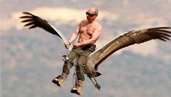 Putin vede hejno je�áb�. Na internetu se okam�it� vyrojila �ada vtip�. 