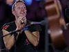 Frontman skupiny Coldplay Chris Martin na závreném ceremoniálu paralympiády v Londýn 