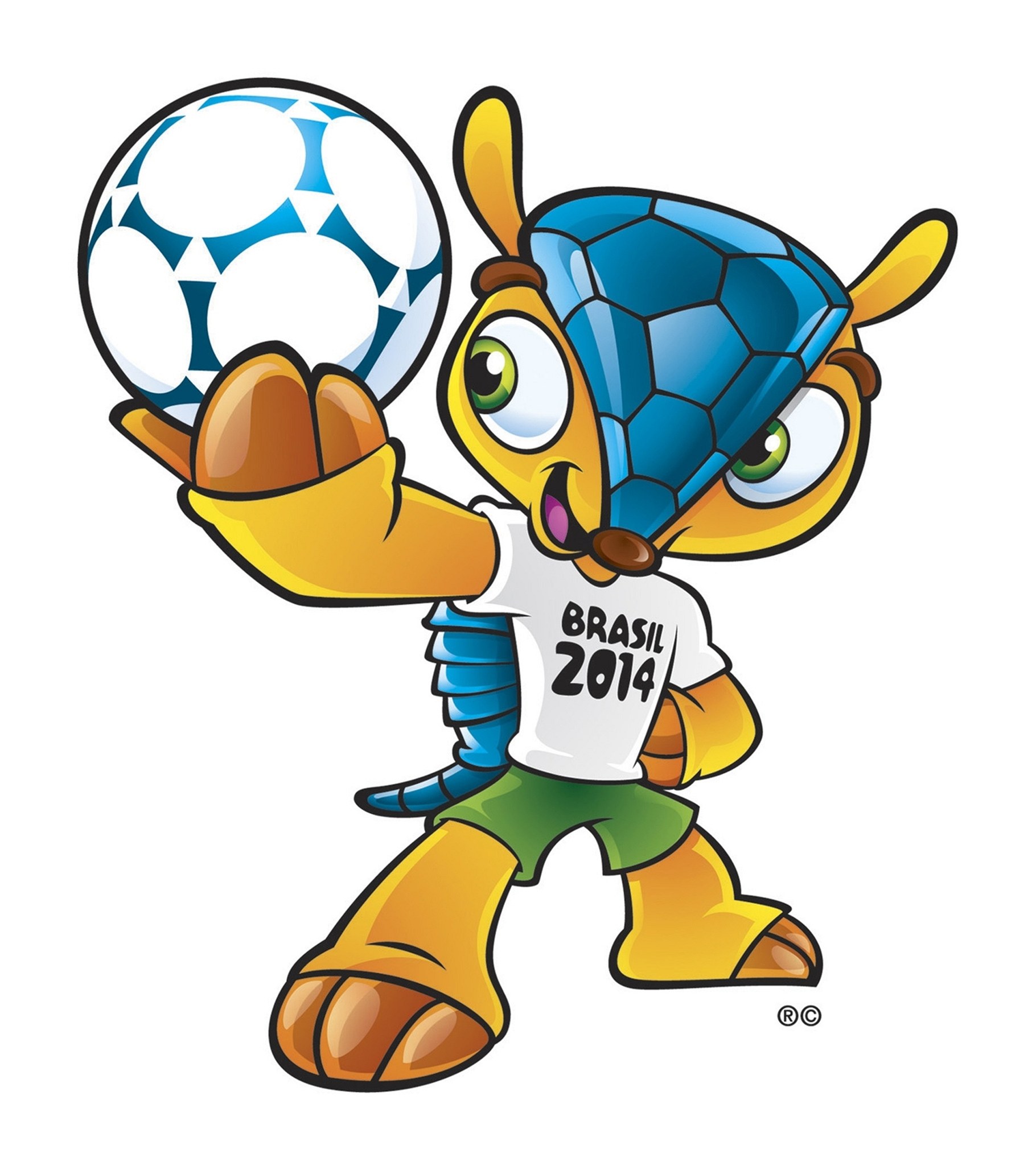 Pásovec, maskot fotbalového mistrovství sv�ta 2014 v Brazílii