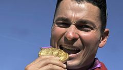 Jií Jeek získal v Londýn zlato v silniní asovce a s jedenácti medailemi je nejúspnjím cyklistou v historii paralympijských her