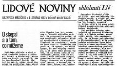 Lidové noviny z listopadu 1987