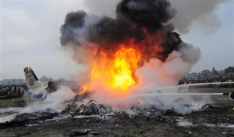 Havárie letadla v nepálském Káthmándú.