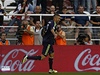 Fotbalista Realu Madrid Karim Benzema se raduje z branky
