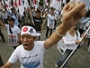 Japonci vbec poprvé demonstrovali proti "faistické a brutální" ín