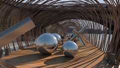 I takhle by mohla lo� (A)Void Floating vypadat, kdyby byly peníze: vizualizace architekta Petra Jandy. 