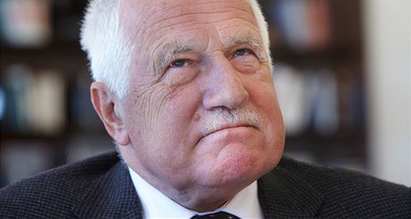 Prezident Václav Klaus pi rozhovoru pro LN