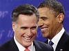 Obama se v televizi stetl s Romneym. Ten psobil jistji